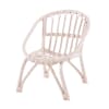 Chaise enfant en rotin rose clair